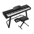 Alpha 88 Keys Electronic Piano Keyboard Digital Electric with Stand Stool Weighted